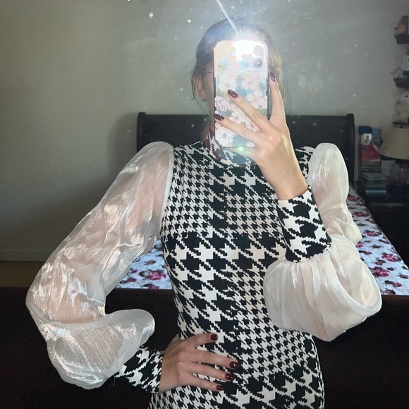Black and white checkered dress - Picture 4 of 5